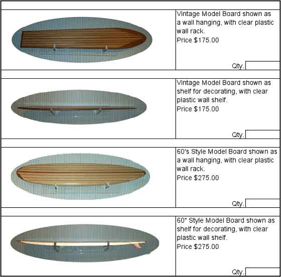 Order Form for Model Surfboards Page 2