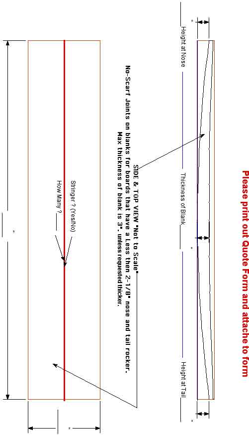 Mail in Quote page for Balsa Blank, without scarf joint  Page 2