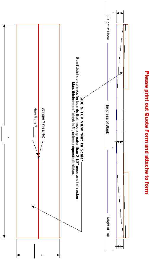 Mail in Quote page for Balsa Blank, with scarf joint  Page 2